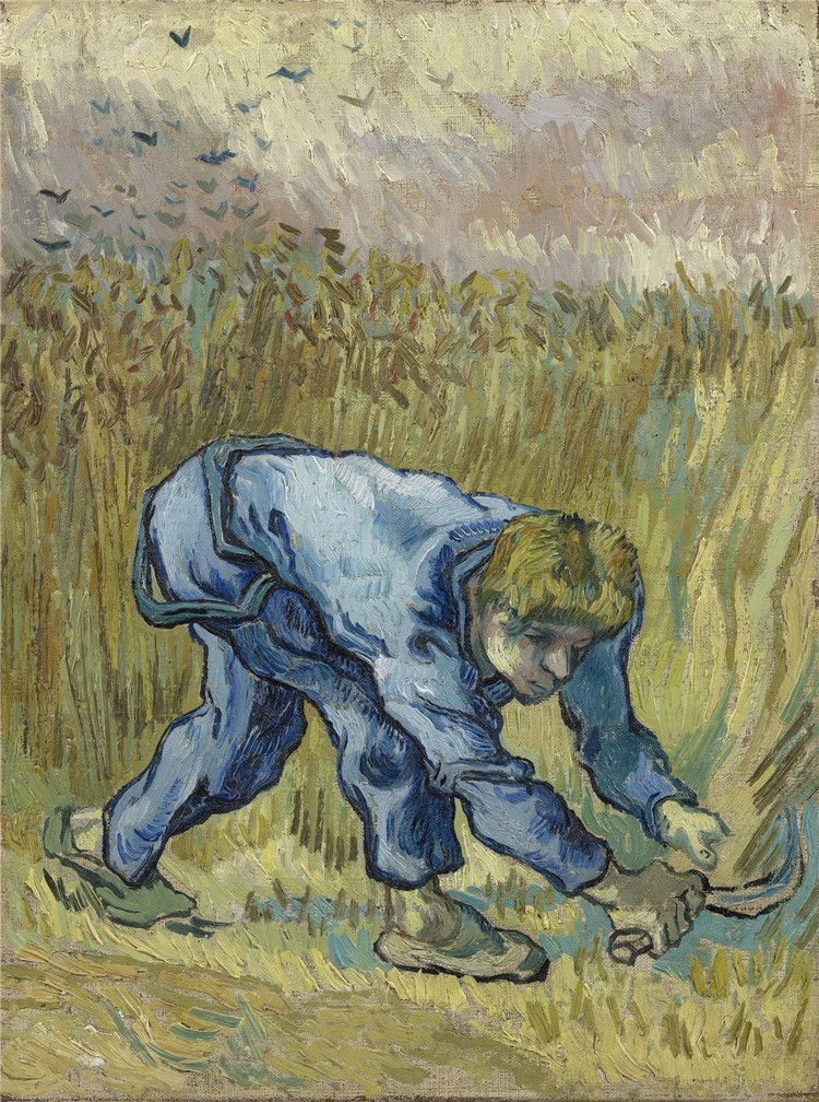 Reaper With Sickle After Millet Van Gogh Oil Painting